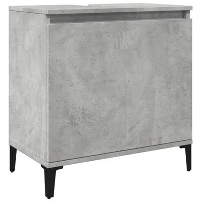 Produktbild von Waschbeckenunterschrank Betongrau 58x33x60 cm Holzwerkstoff
