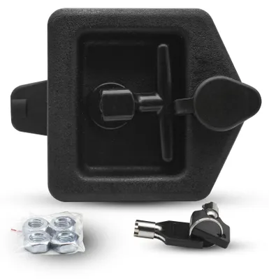 Image de Cadenas pour remorques, système de sécurité antivol, dimensions : 124 x 120 x 60 mm, en plastique