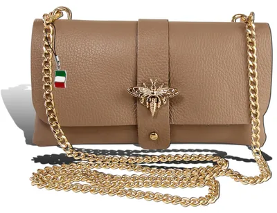 Produktbild von Clutch taupe beige Florence Tasche Leder D2OTM803N