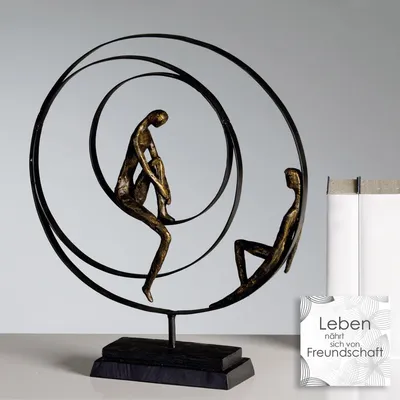 Produktbild von Casablanca by Gilde Dekofigur Skulptur Patience bronzefarben H. 41 cm,59594