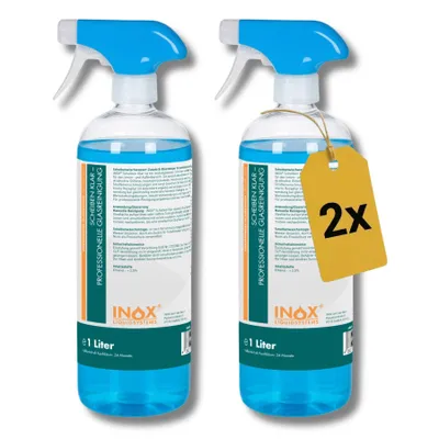 Produktbild von INOX Scheibenreiniger Konzentrat 2x1L - Auto Scheiben Reiniger Glas Fenster