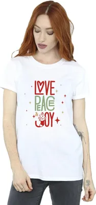 Produktbild von Disney - "The Aristocats Love Peace Joy" T-Shirt für Damen BI10426 (XXL) (Weiß)