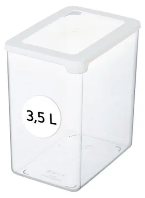 Produktbild von GastroMax Trockenvorratsdose, 3,5 Liter, transparent/weiß