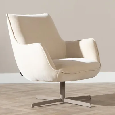 Produktbild von Bronx71 Sessel Stella Samt drehbar beige