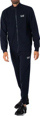 Produktbild von EA7 Trainingsanzug mit Reißverschluss und Logo auf der Brust, Blau XS