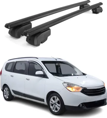 Produktbild von Dachträger Gepäckträger für Dacia Lodgy 2012-2023 ABE Aluminium Schwarz 2x