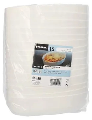 Produktbild von Mehrweg-Schalen oval 1600 ml 6 cm x 16,5 cm x 26 cm weiss "Cella"