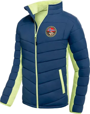 Zdjęcie produktu dla Kurtka zimowa Nebulus GENIUS męska, ciepła kurtka outdoorowa, praktyczna i wszechstronna kurtka przejściowa i zimowa, P5854 - mężczyźni, granatowo-limonkowy, XL