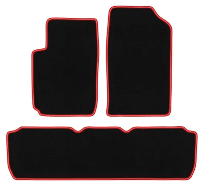 Productafbeelding van Velours automatten voor Citroen Xsara Picasso 1997-2010 (MPV) – 3-delig, zwart/rood, op maat – Wielganizator CARLUX