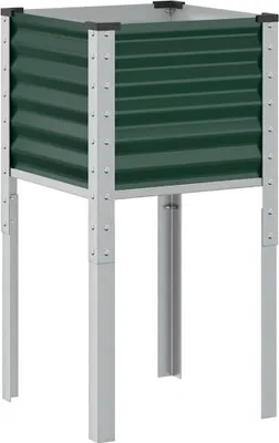 Produktbild von vidaXL Garten-Pflanzgefäß Grün 45 x 45 x 88 cm Stahl
