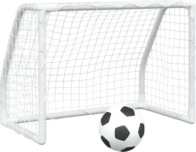 Obrázok produktu pre vidaXL Futbalové bránky pre deti 2 ks s loptou Biela 64x35x48 cm Kov