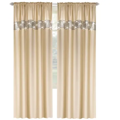 Produktbild von Modische Vorhange mit Zyrkonen 145x250 AUF BAND Beige