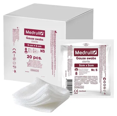Produktbild von Sterile Mullkompressen 5x5 cm 8-lagig 100 Stück