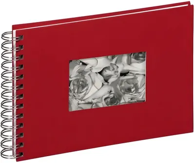 Produktbild von Pagna Spiralalbum 24x17cm Passep. Stoffeinband 40S rot