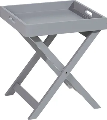 Produktbild von BELIANI Couchtisch Grau 40 x 40 cm Quadratisch Tablett Tisch Leichtgewichtig Quadratisch Modern