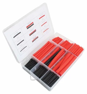 Immagine prodotto di Set di guaina termorestringente, tubi termoretraibili, impermeabili, colore nero, rosso 1,6-9,5, per cavi di isolamento, kit di tubi termorestringenti, assortimento di manicotti per avvolgimento di cavi isolanti elettrici, 270 pezzi