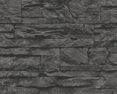 Produktbild von A.S. Création Tapete Wood`n Stone, Mustertapete in Natursteinoptik, grau, schwarz, 10,05 m x 0,53 m, 707123, 7071-23