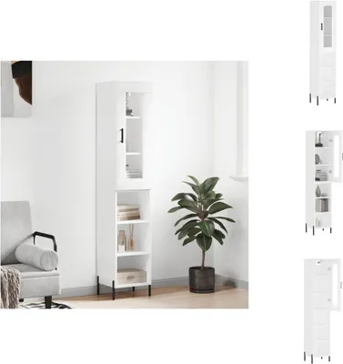 Produktbild von vidaXL Highboard Weiß 34,5x34x180 cm Holzwerkstoff -  Sideboards