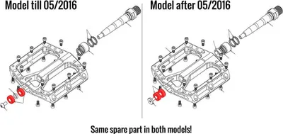 Produktbild von Reverse Components Pedalachslager Für Black One-pedale Silber Silber One Size