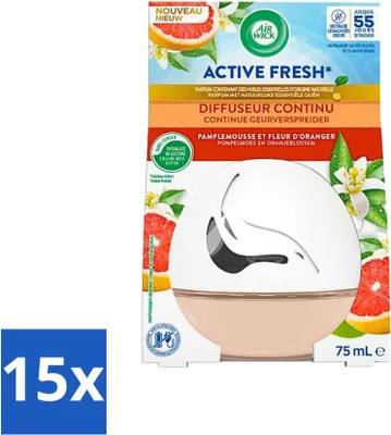 Produktbild von Air Wick Decosphere – Lufterfrischer – Grapefruit & Orangenblüte – 75 g - Vorteilspack - 15 Stücke
