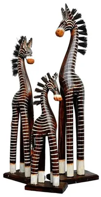 Produktbild von Holz-Zebra Deko-Zebra im 3-er Set