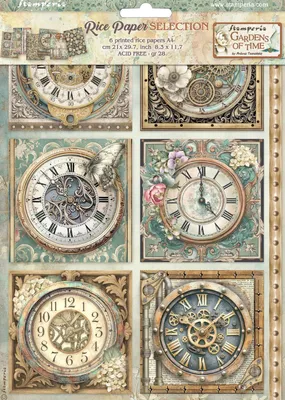 Produktbild von Motiv-Strohseiden  Sortiment "Gardens of Time", DIN A4 , 6er-Set