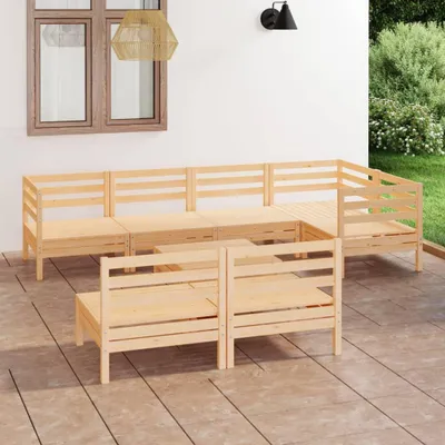 Zdjęcie produktu dla vidaXL 8-częściowy zestaw ogrodowy z litego drewna sosnowego
