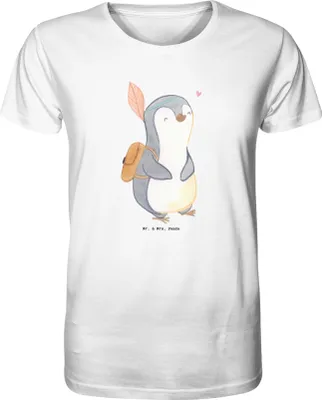 Produktbild von Mr. & Mrs. Panda Tshirt Pinguin Ausflug Größe L - Weiß - Geschenk, Ausflugsziele, T-Shirt Herren, männer shirt, Ausflüge machen, Reisen, Herren-T-Shirt