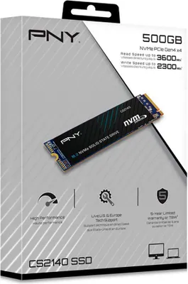 Image de PNY CS2140 SSD M.2 NVMe Gen4 500GB 3600 MB/s - Disque dur interne