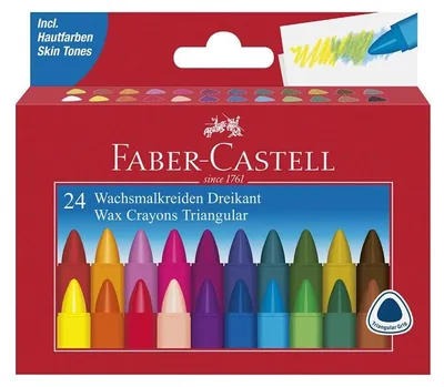 Produktbild von Faber Castell Dreieckige Wachsmalkreiden