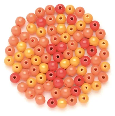 Produktbild von Glorex Holzperle orange-mix 10 mm