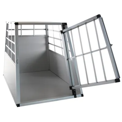 Produktbild von Hundetransportbox ALU Hundebox Reisebox Autobox Transportbox Tiertransportbox 69x54x50 cm