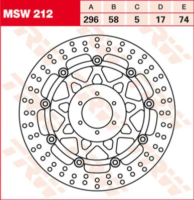 Produktbild von TRW Bremsscheibe Allround schwimmend MSW212 CBR600F PC31