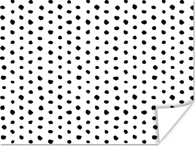 Produktbild von MuchoWow® Poster Polka dots - Schwarz - Weiß - Muster 120x90 cm - Wandbild