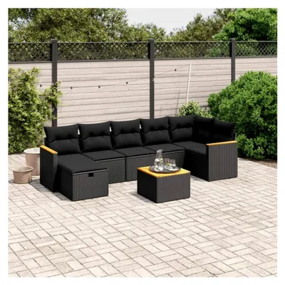 Produktbild von Gartenlounge aus Rattan mit Stauraum, Loungemöbel Set für den Außenbereich