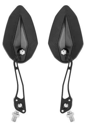 Obrázok produktu pre Sada univerzálnych spätných zrkadiel pre motocykel, 8 mm a 10 mm, čierne