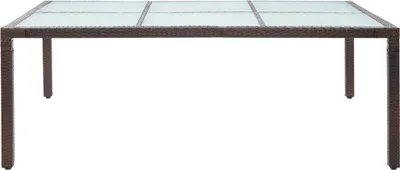 Obrázek produktu pro vidaXL Zahradní jídelní stůl hnědý 200x150x74 cm Poly ratan