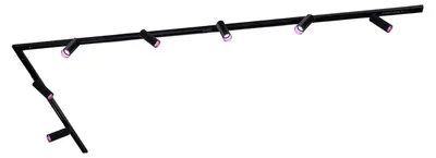 Image de Ledvion systeme rail LED 3m monophase Noir 7 spots RGB