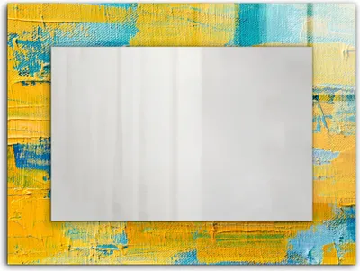 Zdjęcie produktu dla Abstrakcyjny obraz olejny – Lustro Prostokątne z Printem 80x60 cm – Nowoczesne – Dekoracyjne Na Ścianę