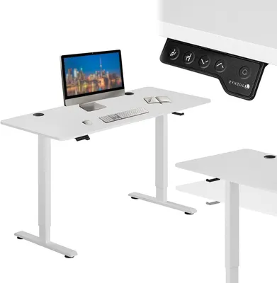 Productafbeelding van In hoogte verstelbaar bureau 140 x 60 cm elektrisch verstelbaar met geheugenfunctie