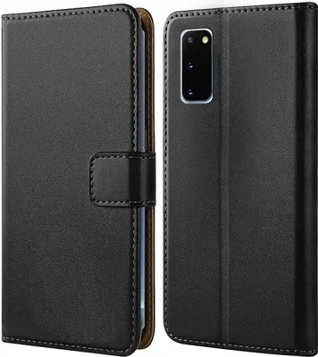 Produktbild von Handy Tasche für Samsung Galaxy S20 FE Schutzhülle Bookstyle Etui Klapphülle Wallet Flip Cover Case Schwarz