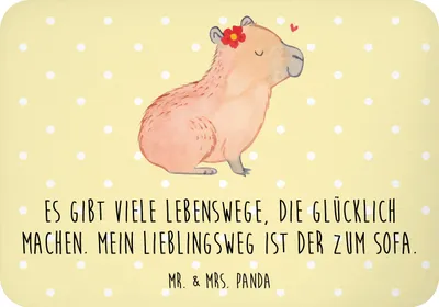 Produktbild von Mr. & Mrs. Panda magnet Capybara Blume - Gelb Pastell - Geschenk, Gute Laune, Kühlschrankmagnet, zettelhalter, haftmagnet, Notizhalter, whiteboardmagnet