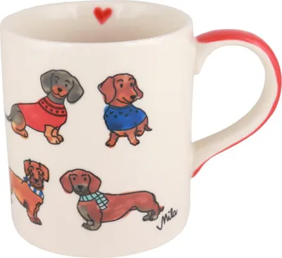 Produktbild von Mila Keramik-Becher Dackelfreunde | ca. 250 ml