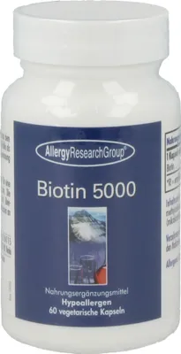 Produktbild von Allergy Research Group Biotin 5000- 60 veg. Kapseln