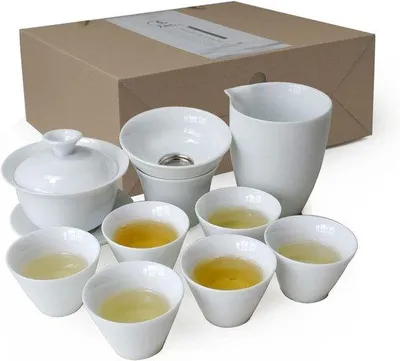 Produktbild von Chinesisches Teeset Weiss Porzellan 1Stück