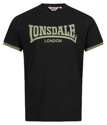 Image de T-shirt homme coupe regular TOWNHEAD Black/Olive M Lonsdale