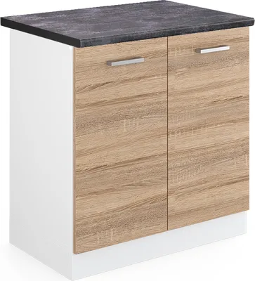Image de Meuble bas sous-évier Vicco R-Line Sonoma 80cm , PT Anthracite, Model 45457