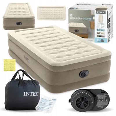 Produktbild von Intex Ultra Plush Aufblasbare Einzelmatratze mit Pumpe Hoch