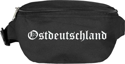 Produktbild von Ostdeutschland Bauchtasche - Altdeutsch bedruckt - Gürteltasche Hipbag Schwarz