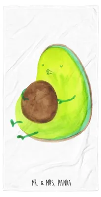 Produktbild von Mr. & Mrs. Panda Handtuch Avocado Pfeifen - Weiß - Geschenk, Diät, Strandtuch, Ernährung, Duschtuch, Schwanger, Großes, Badehandtuch, Frotteehandtuch, Abnehmen